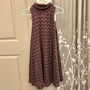 Altar’d State Peyton Swing Dress in Black Cherry